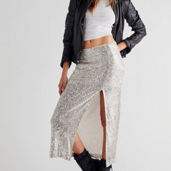 FREE PEOPLE Ariana Sequin Skirt - Picture 1 of 4
